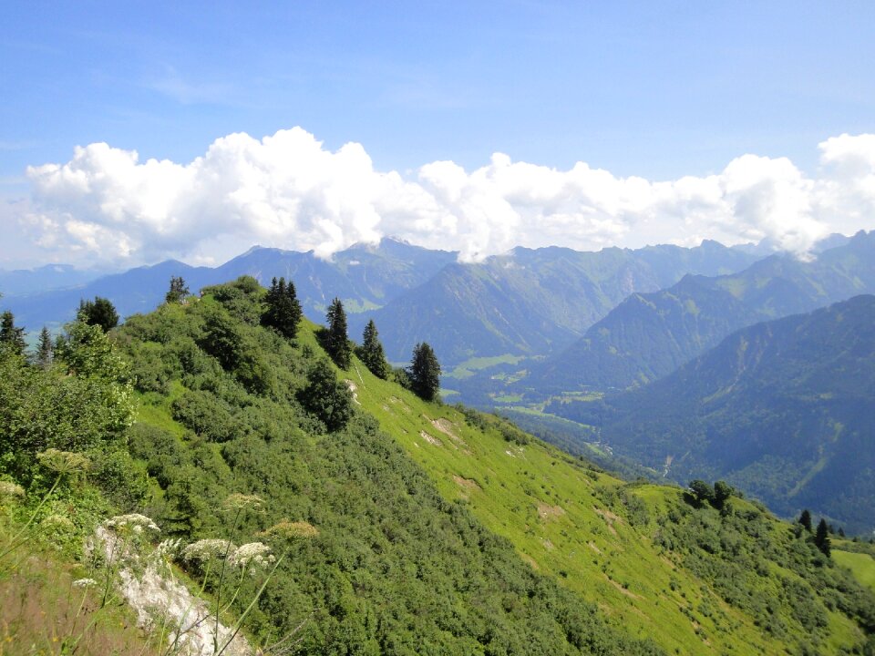 Mountain imposing summit