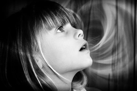 Portrait view amazed