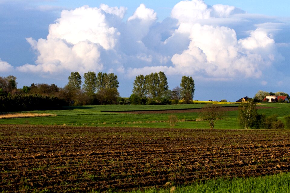 Landscape clouds spring