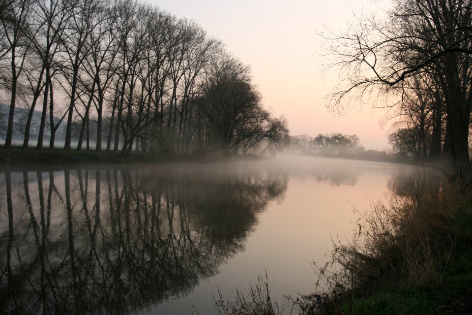 River morning fog photo