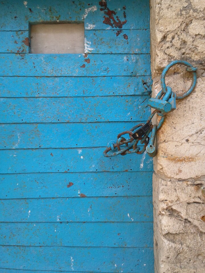 Old door entrance closed photo