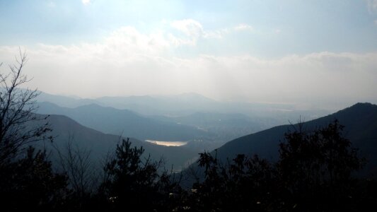 Autumn the korean countryside forest