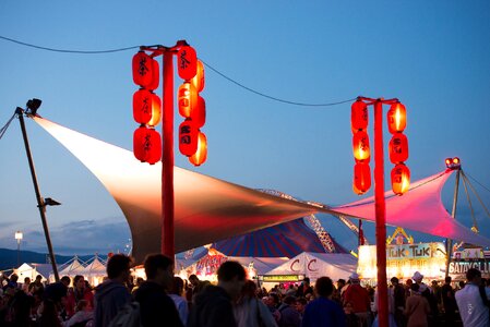 Sky lights red