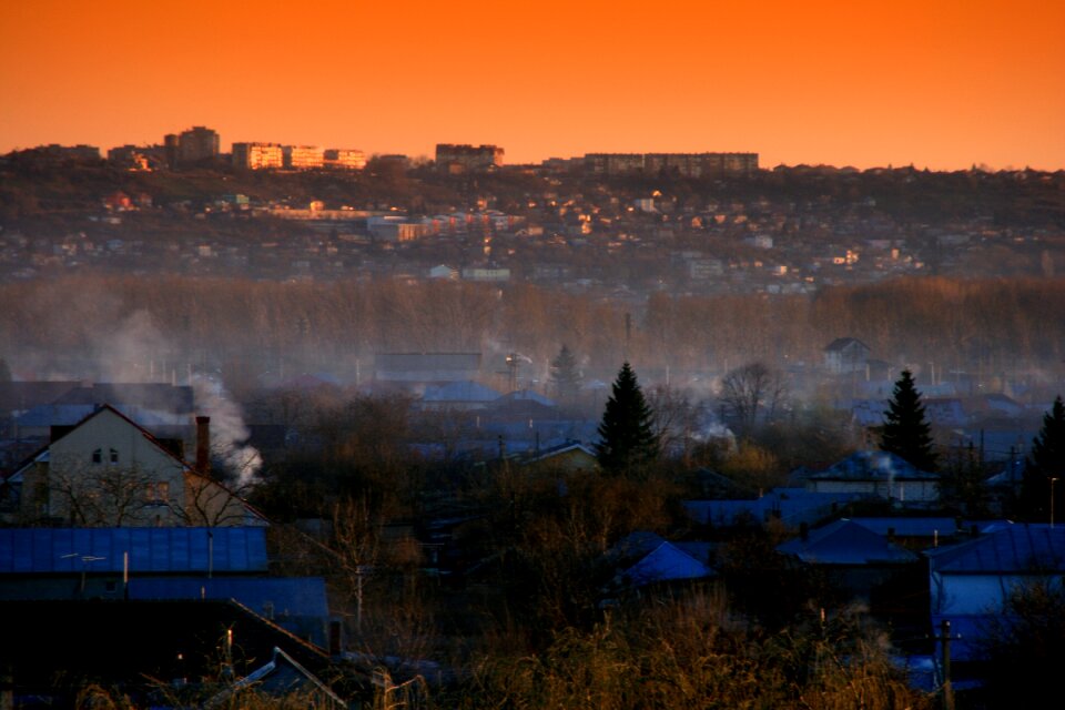 Home in the evening sunset