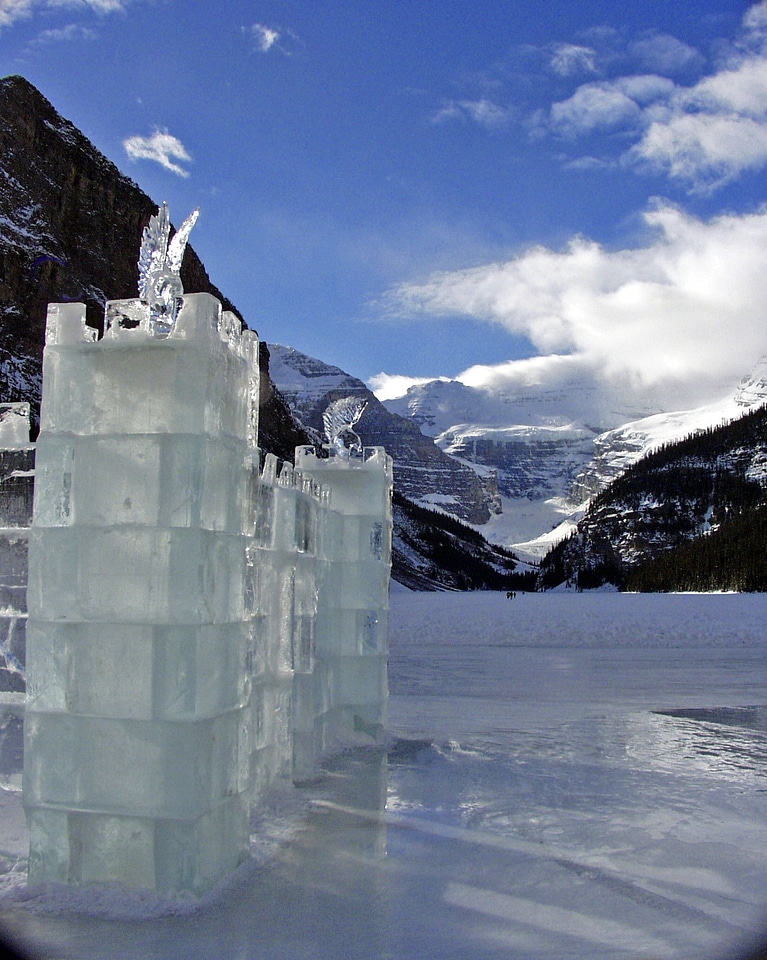 Ice castle glacier blue