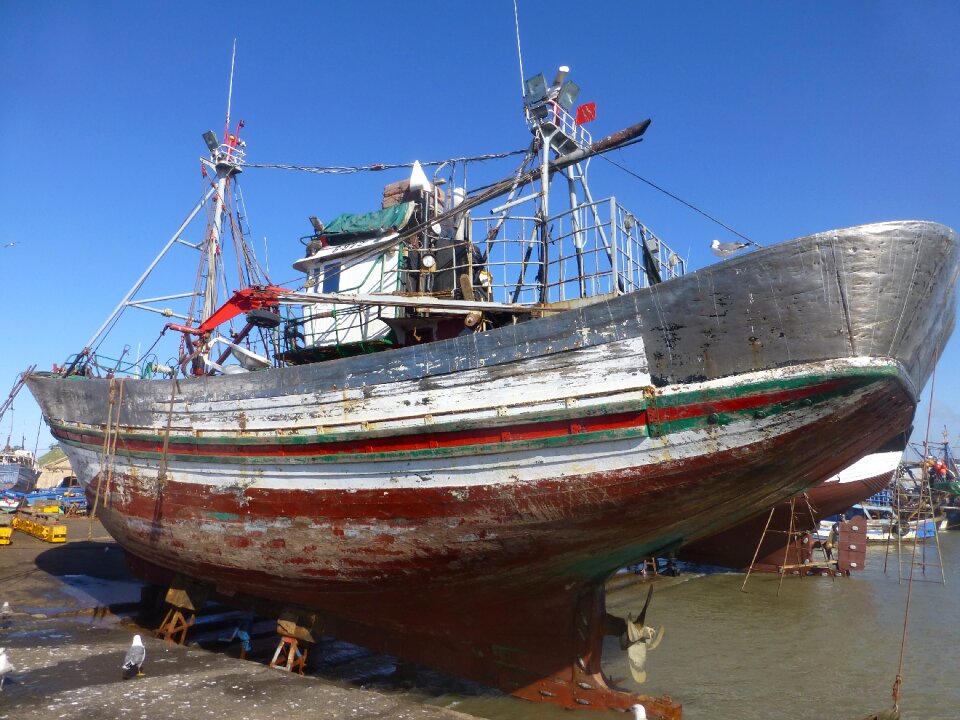 Morocco fishing port ocean