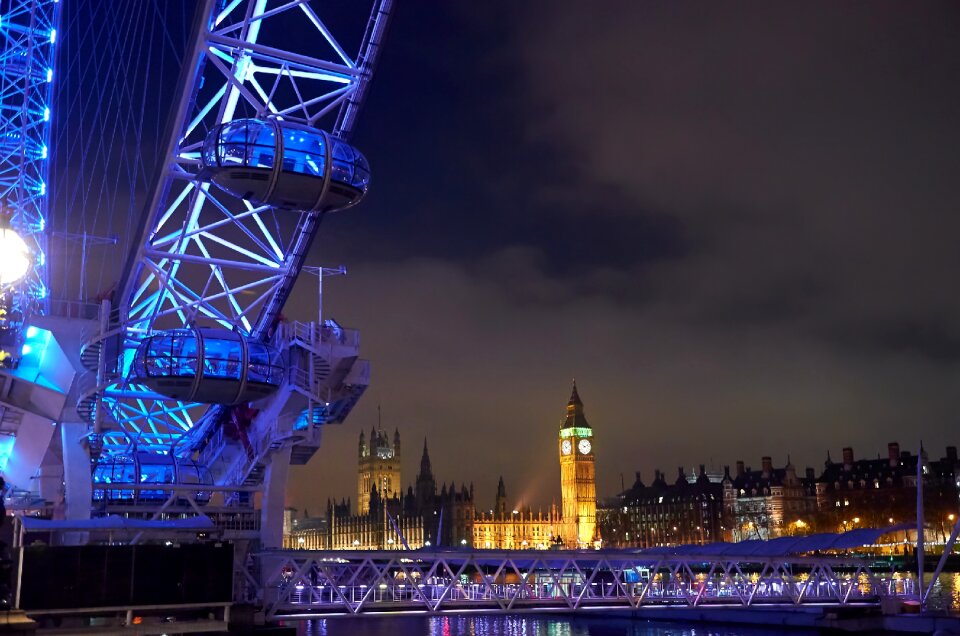 London eye blue united kingdom