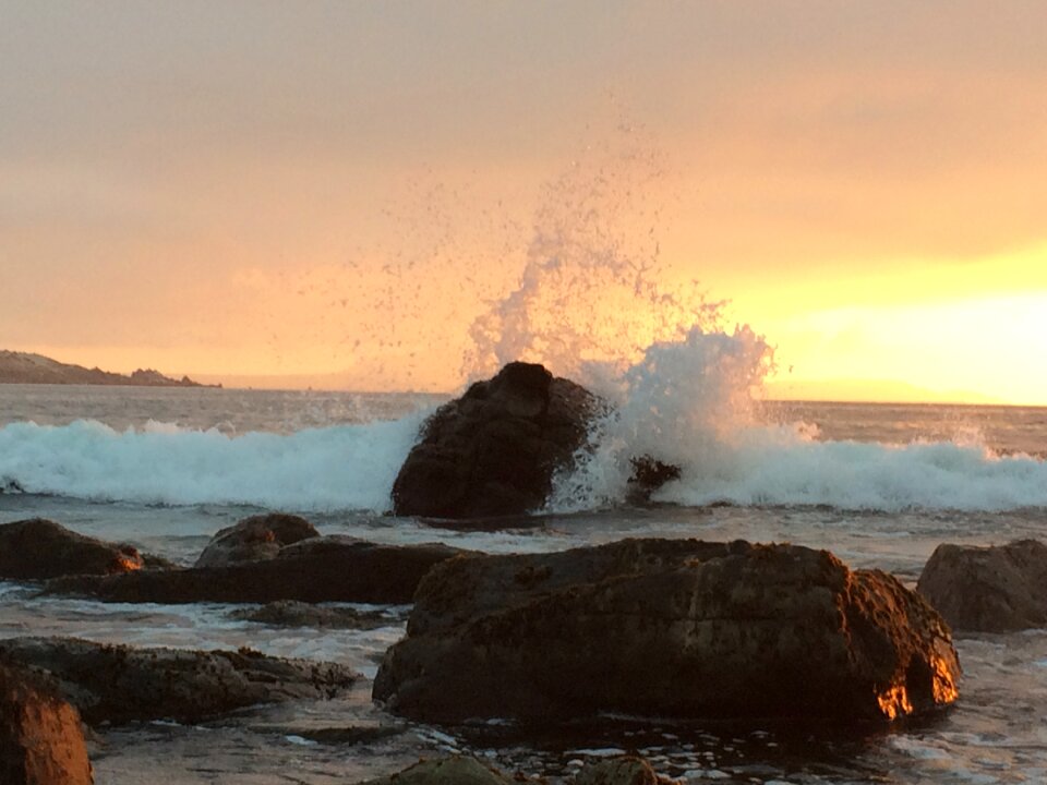 Rock wave ocean