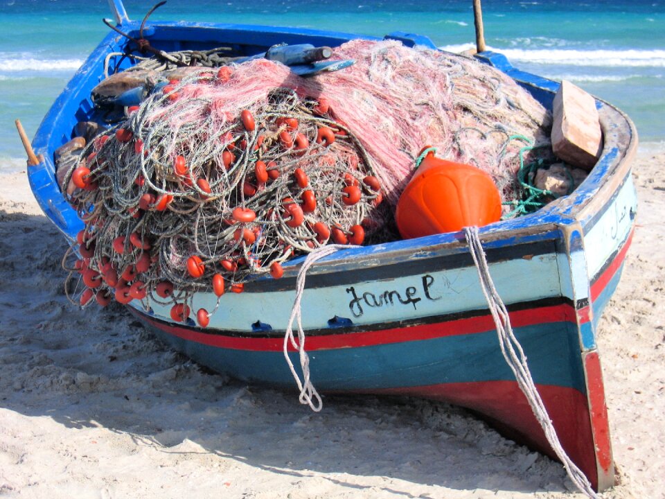 Beach net fisherman