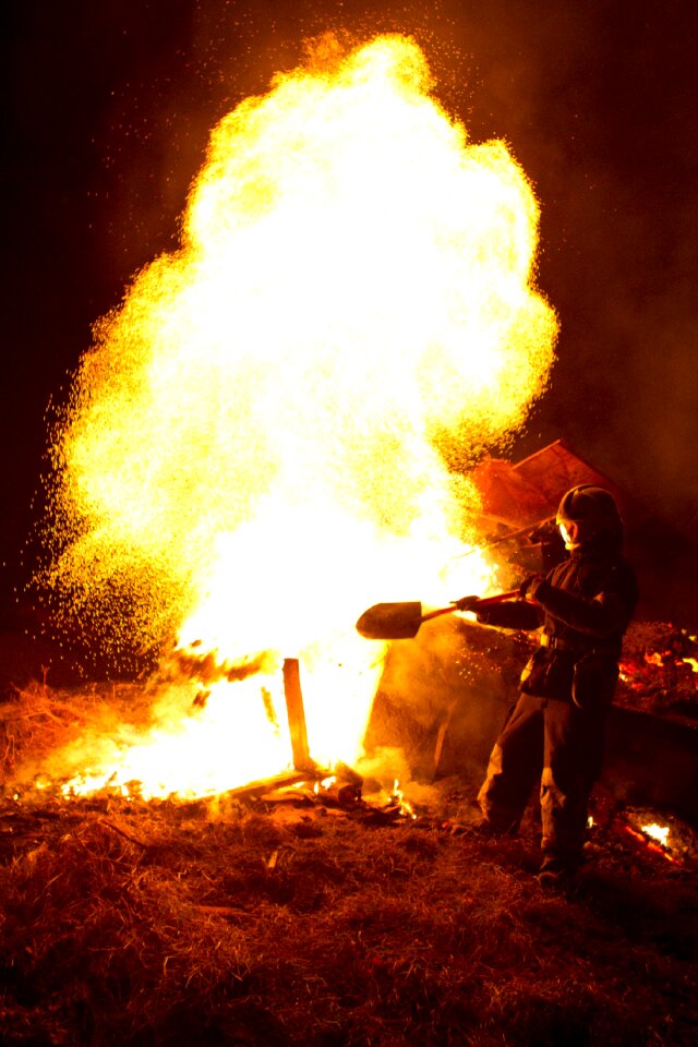 Fire firefighter sparks