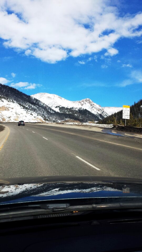 Snow road way