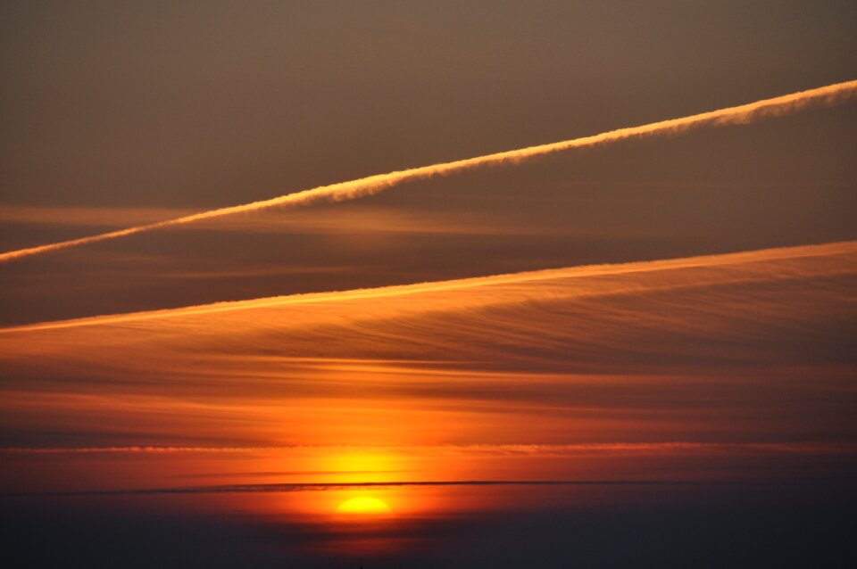 Sunset city sky