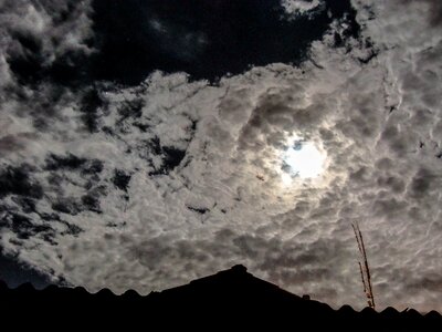Rain sky moon