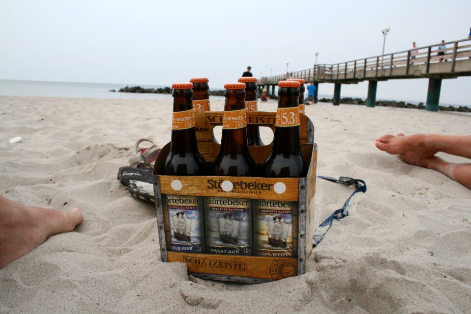 Water beer beer bottles