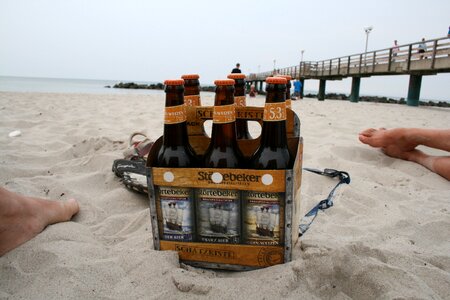 Water beer beer bottles