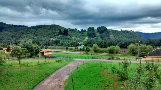 Mountain garden clouds photo