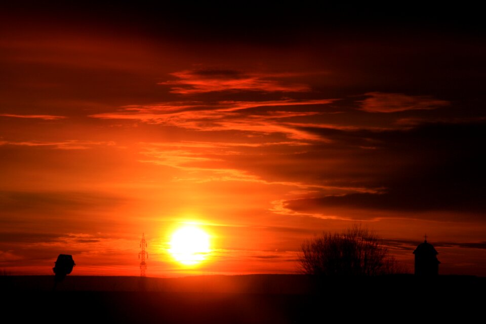 Sky cloud red