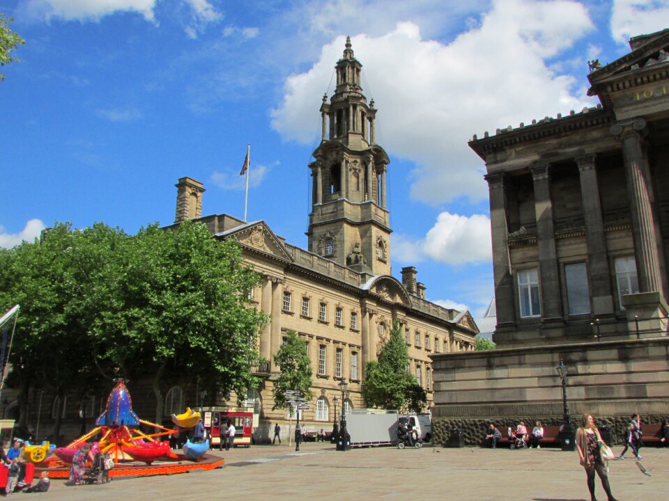 England city center buildings