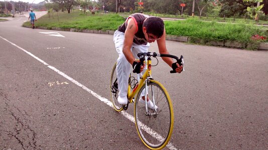 Exercise bicycle pedal photo