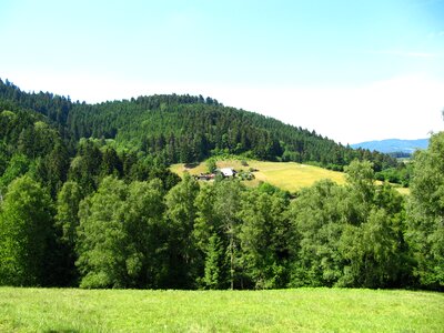 Hill landscape idyllic