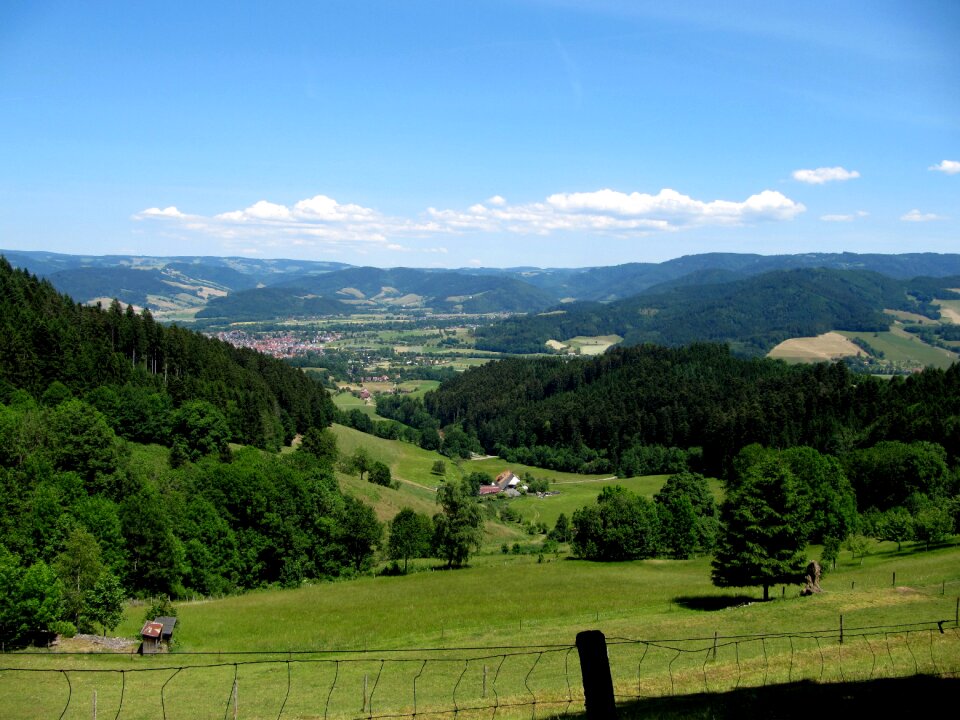 Valley landscape idyll photo