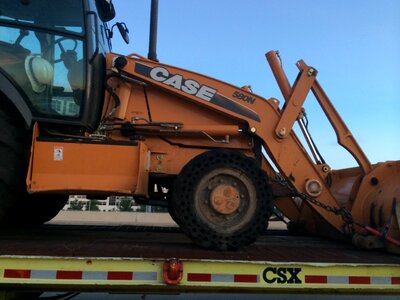 Heavy bucket digging photo