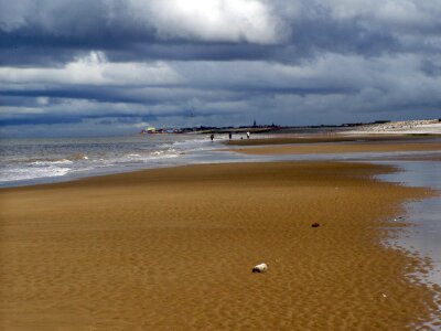 Sea loneliness sand beach photo