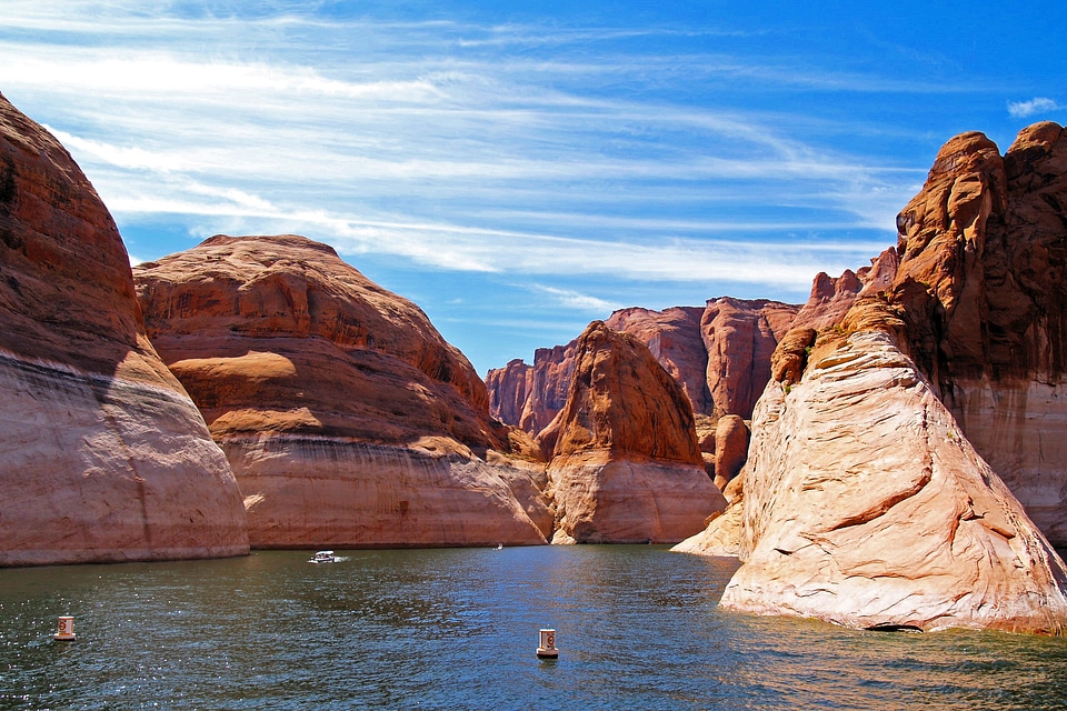 Reservoir landscape canyon