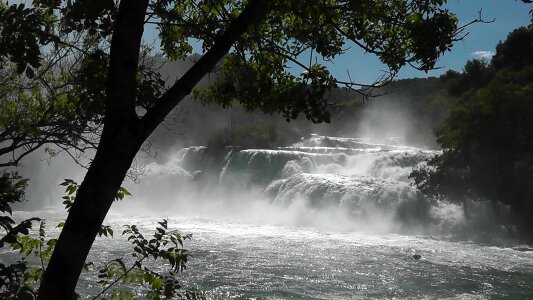 Waterfall cascade nature photo