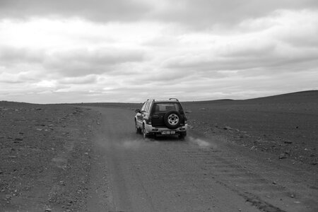Dust grey all-terrain vehicle iceland photo