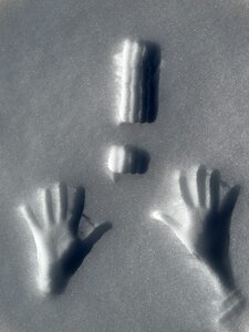 Containing hand signals snow tracks