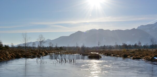Mountains chiemgau sunlight