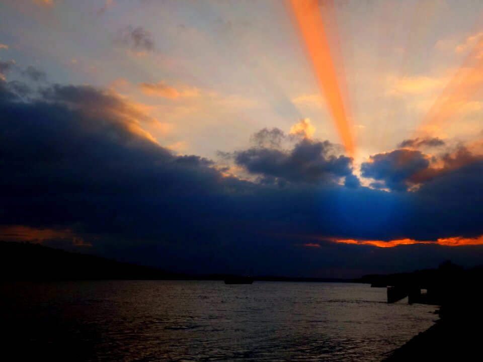 Twilight cloud boat
