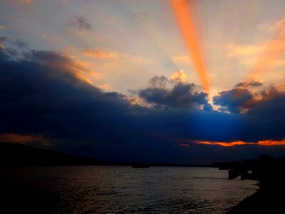 Twilight cloud boat