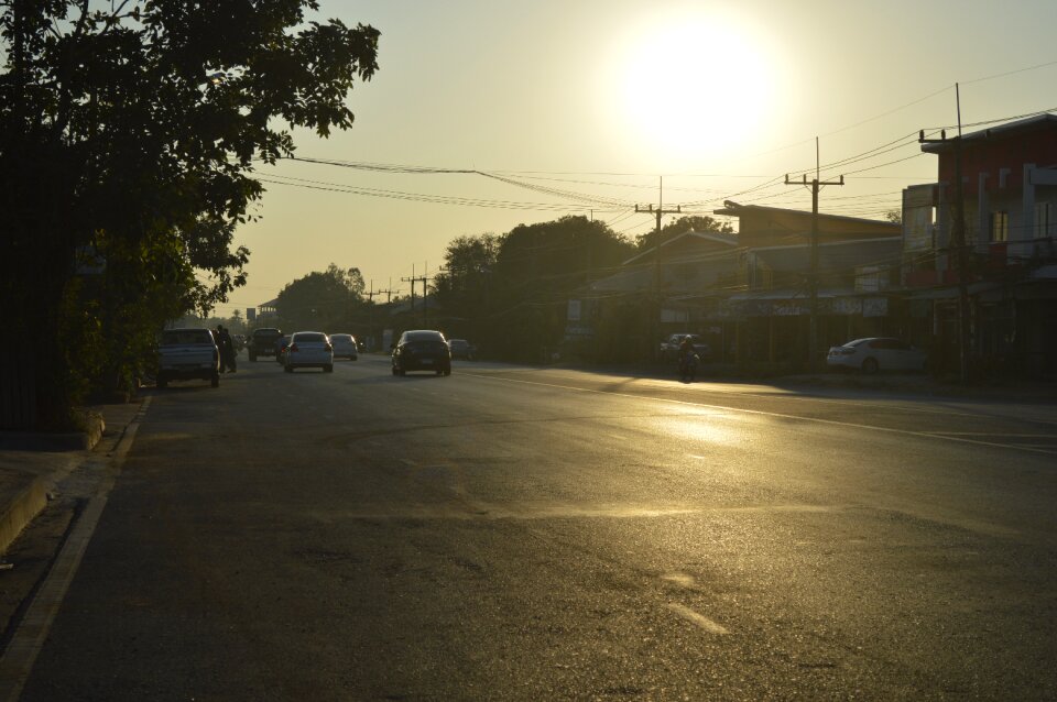 Street evening sun