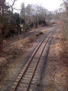Train rails railroad track photo