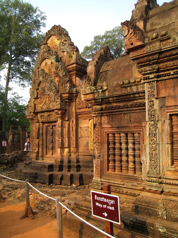 Cambodia wu at angkor wat carved stone