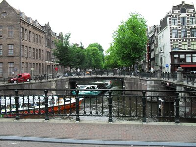 Amsterdam bridge river photo
