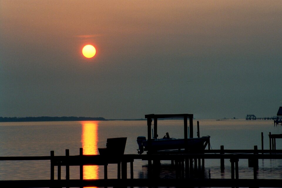 Scenic seascape silhouette