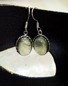 Sterling silver earrings stone photo