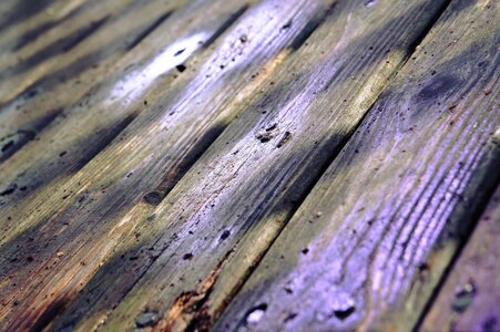 Deck wooden wet