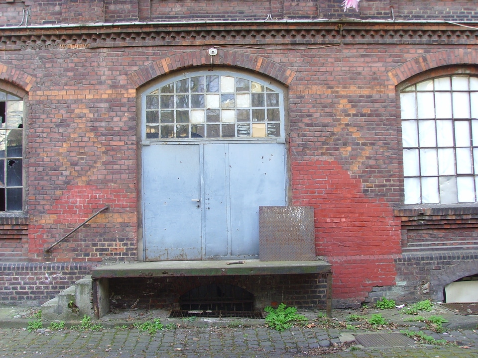 Entrance industrial old photo