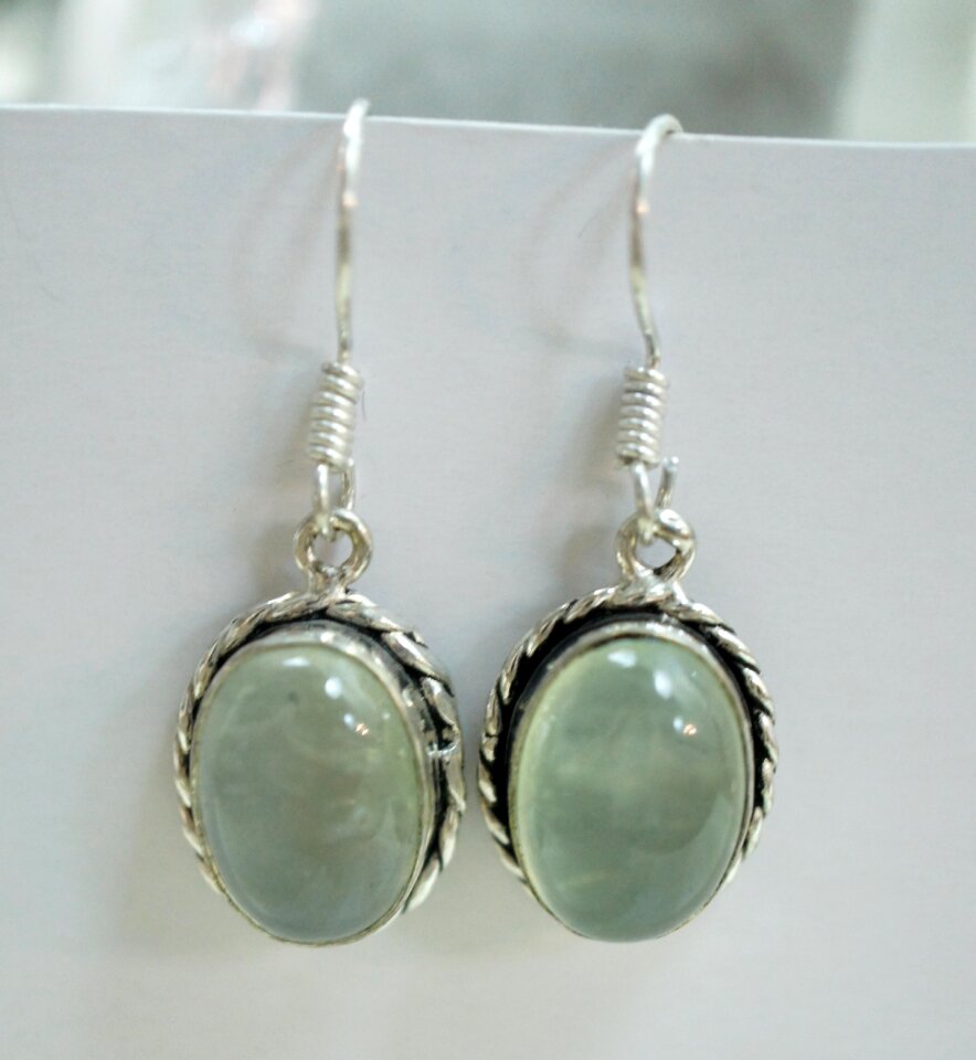 Sterling silver earrings stone photo