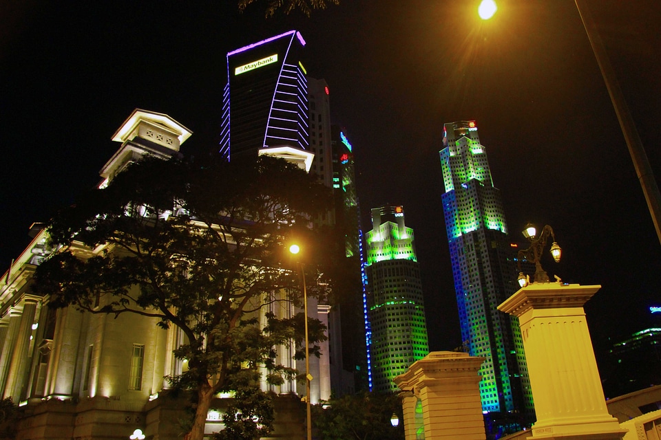 Long exposure asia skyscraper