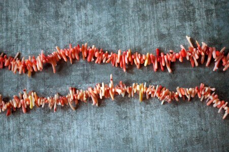 Peach ocean beads