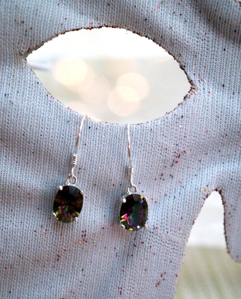 Earrings stone gem photo