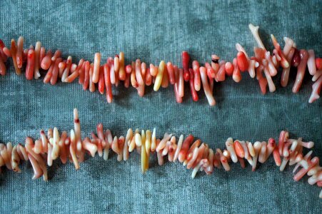 Peach ocean beads