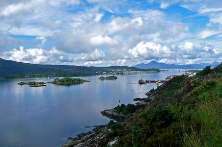 Islands blue clouded sky