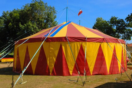 Circus tent travel artist