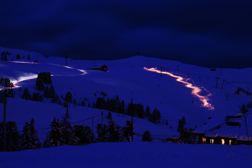 Lights motion mountain